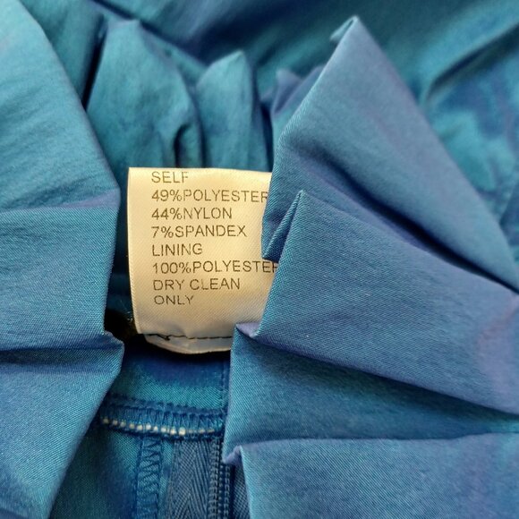 Tadashi Collection Blouse Tadashi Shoji Taffeta Ruffle Elegant Top Womens 4 - Picture 10 of 12